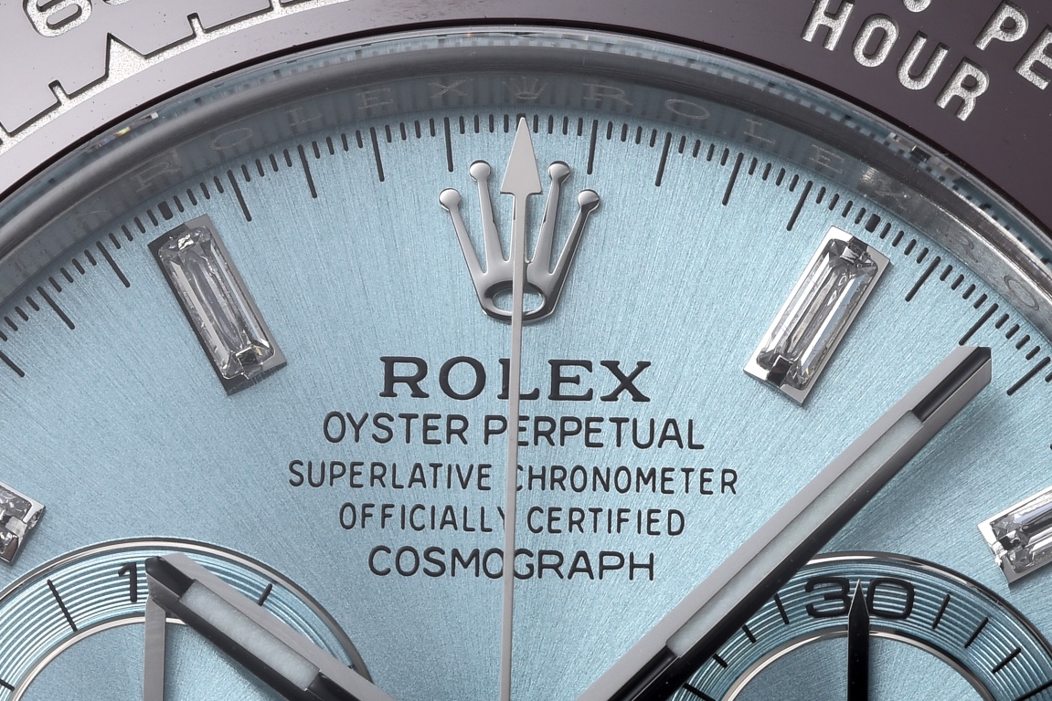 Rolex Daytona 116506 Clean Factory 1:1 Ice Blue Dial Diamonds Markers on SS Bracelet SA4130 Movement - Image 4
