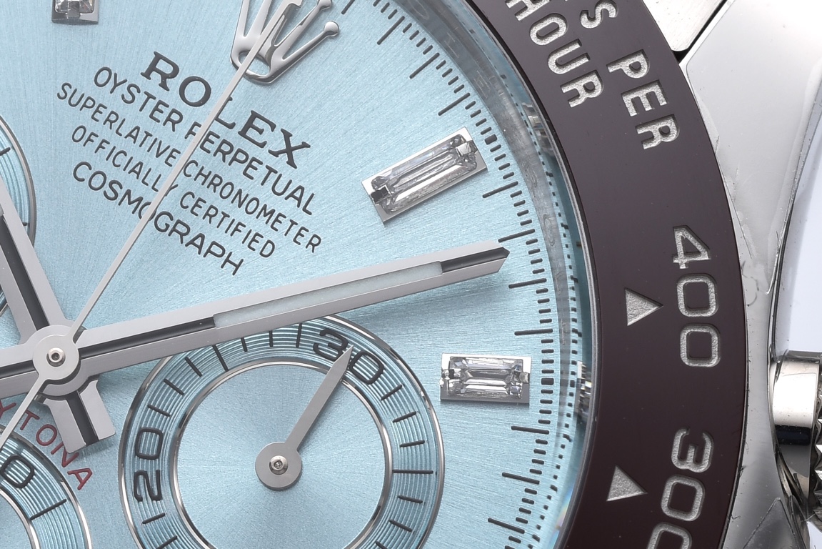 Rolex Daytona 116506 Clean Factory 1:1 Ice Blue Dial Diamonds Markers on SS Bracelet SA4130 Movement - Image 5