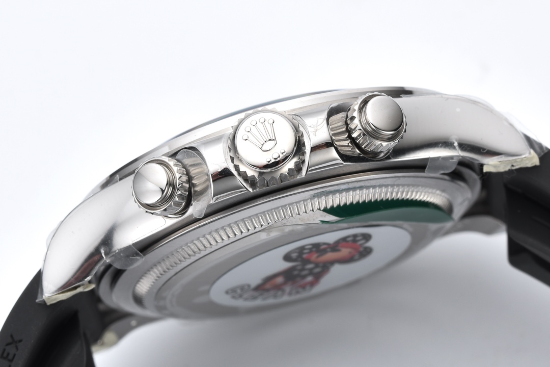 Rolex Daytona 116519 Clean Factory 1:1 Watch Gray Dial black Ceramic Bezel on Oysterflex Rubber Strap SA4130 Movement - Image 5
