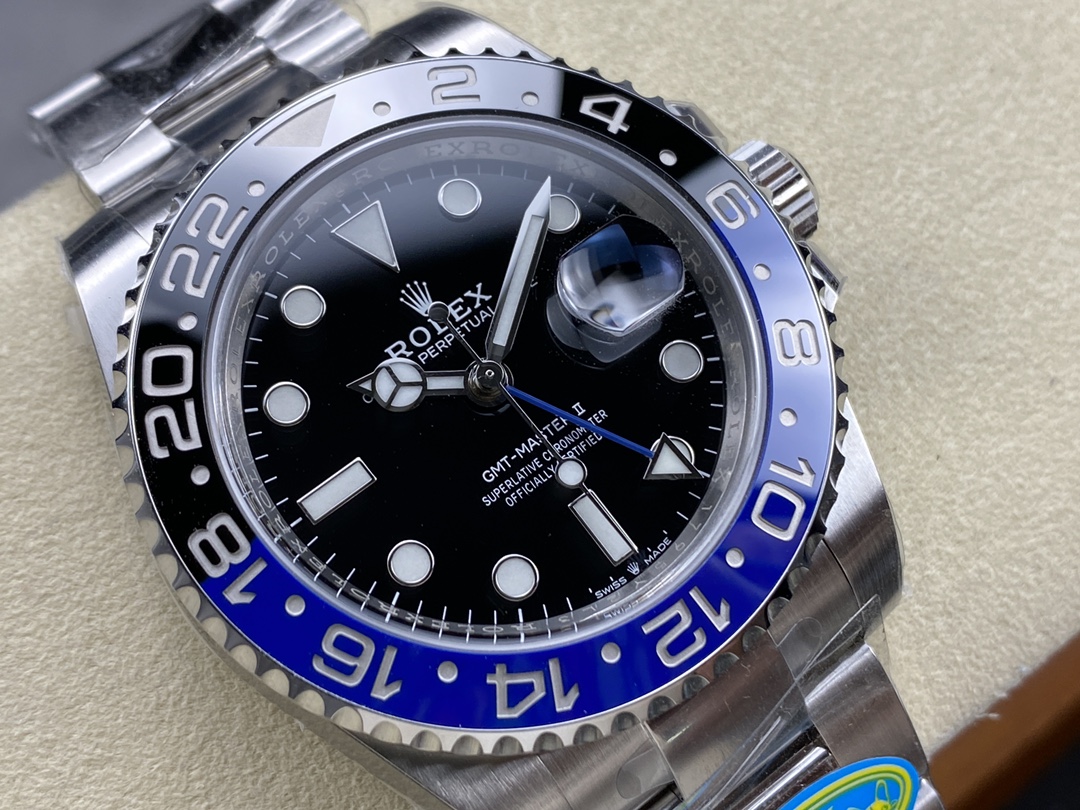 Rolex GMT-Master II 126710 BLNR Batgirl Clean Factory 1:1 Black Dial Blue & Black Ceramic Bezel 904L Steel on Jubilee Bracelet SA3285 Movement CHS - Image 2