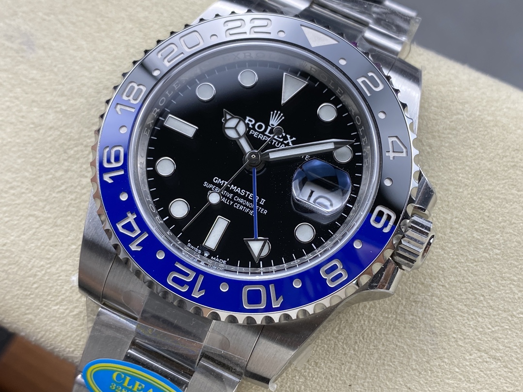 Rolex GMT-Master II 126710 BLNR Batgirl Clean Factory 1:1 Black Dial Blue & Black Ceramic Bezel 904L Steel on Jubilee Bracelet SA3285 Movement CHS - Image 3
