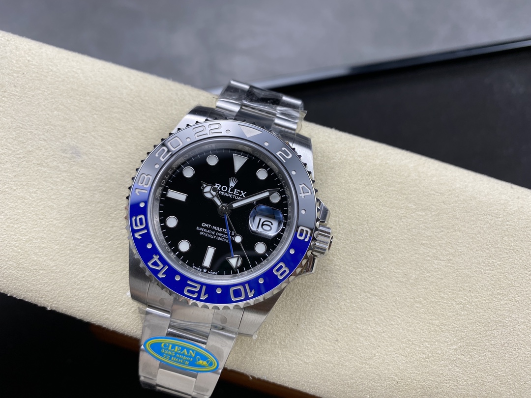 Rolex GMT-Master II 126710 BLNR Batgirl Clean Factory 1:1 Black Dial Blue & Black Ceramic Bezel 904L Steel on Jubilee Bracelet SA3285 Movement CHS - Image 4