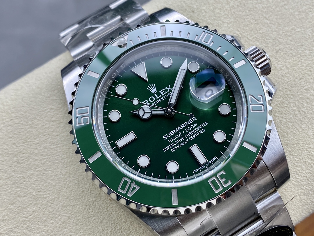 Rolex Submariner 116610LV Hulk Green Dial Green Ceramic Bezel Clean Factory 1:1 Best Edition 904L SS Case and Bracelet S3135 - Image 2