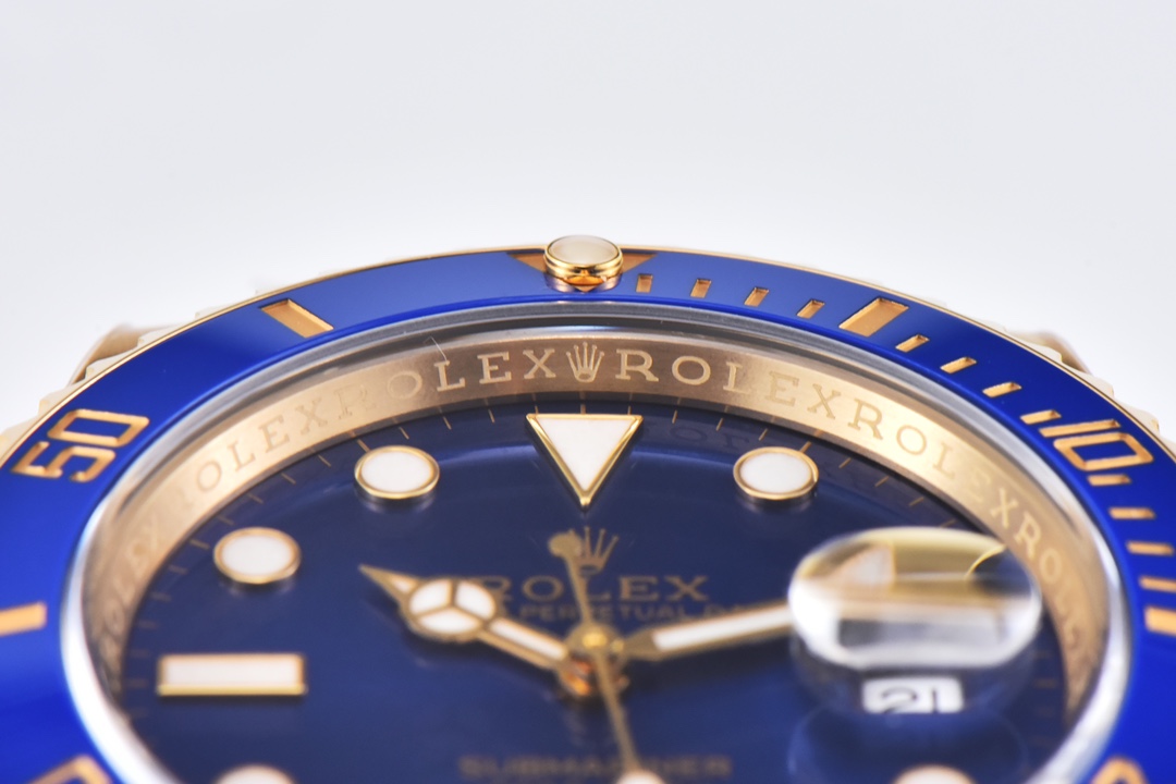Rolex Submariner 40mm 116618 LB Blue Dial & Ceramic Bezel YG Plated 904L Steel Clean Factory 1:1 Best Edition S3135 - Image 3