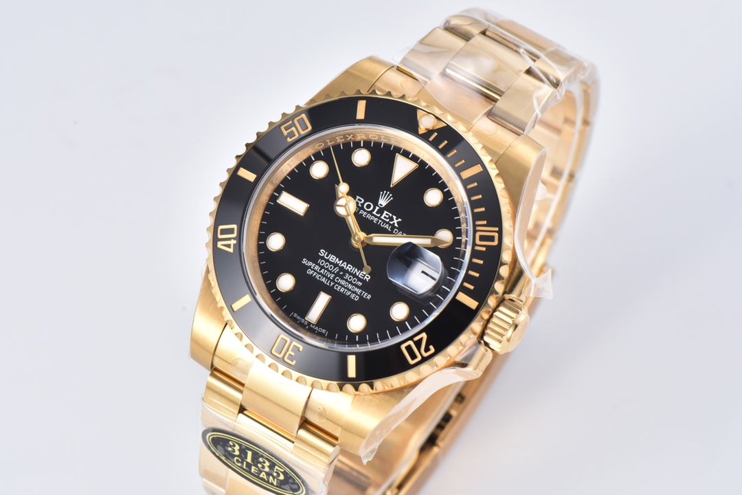 Rolex Submariner 40mm 116618 LN Black Dial & Ceramic Bezel YG Plated 904L Steel Clean Factory 1:1 Best Edition S3135 - Image 3