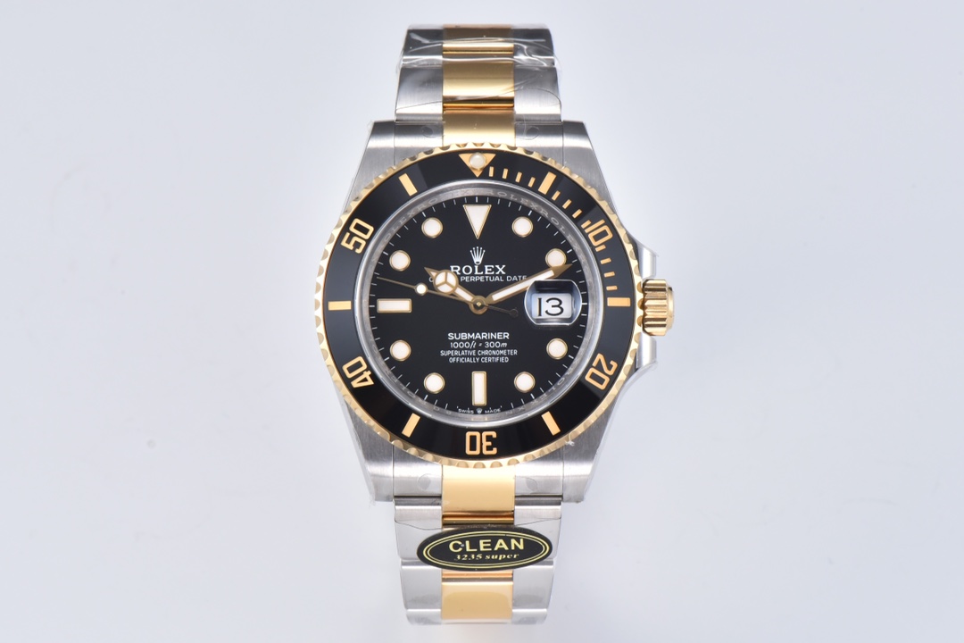 Rolex Submariner 41mm 126613 LN Black Dial Black Ceramic Bezel 904L Steel Two Tone Yollow Gold Clean Factory 1:1 Best Edition S3235
