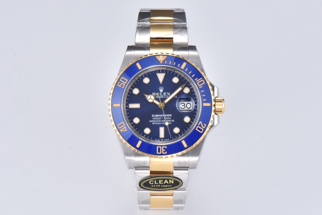 Rolex Submariner 41mm 126613LB Blue Dial Blue Ceramic Bezel 904L Steel Two Tone Yollow Gold Clean Factory 1:1 Best Edition S3235