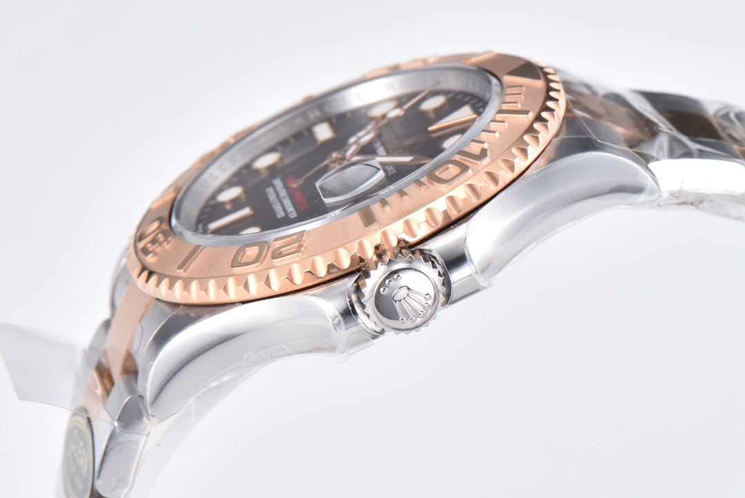 Rolex Yacht-Master 126621-0001 40mm Clean Factory 1:1 904L Brown Dial 3D Rose Gold Bezel on Rose Gold & Steel Two Tone Oyster Steel Bracelet SA3235 Movement - Image 3