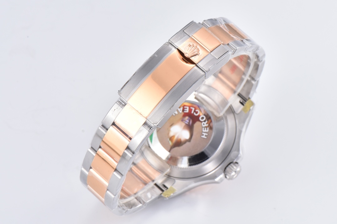 Rolex Yacht-Master 126621-0001 40mm Clean Factory 1:1 904L Brown Dial 3D Rose Gold Bezel on Rose Gold & Steel Two Tone Oyster Steel Bracelet SA3235 Movement - Image 9
