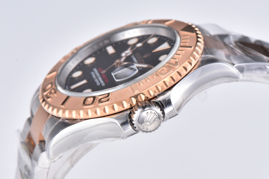 Rolex Yacht-Master 126621-0002 40mm Clean Factory 1:1 904L Black Dial 3D Rose Gold Bezel on Rose Gold & Steel Two Tone Oyster Steel Bracelet SA3235 Movement - Image 3