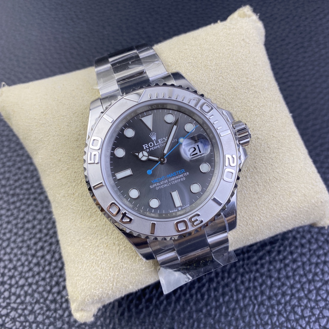 Rolex Yacht-Master 126622-0001 40mm Clean Factory 1:1 904L Gray Dial with Blue Second Hand SS on Oyster Steel SA3235 Movement - Image 2