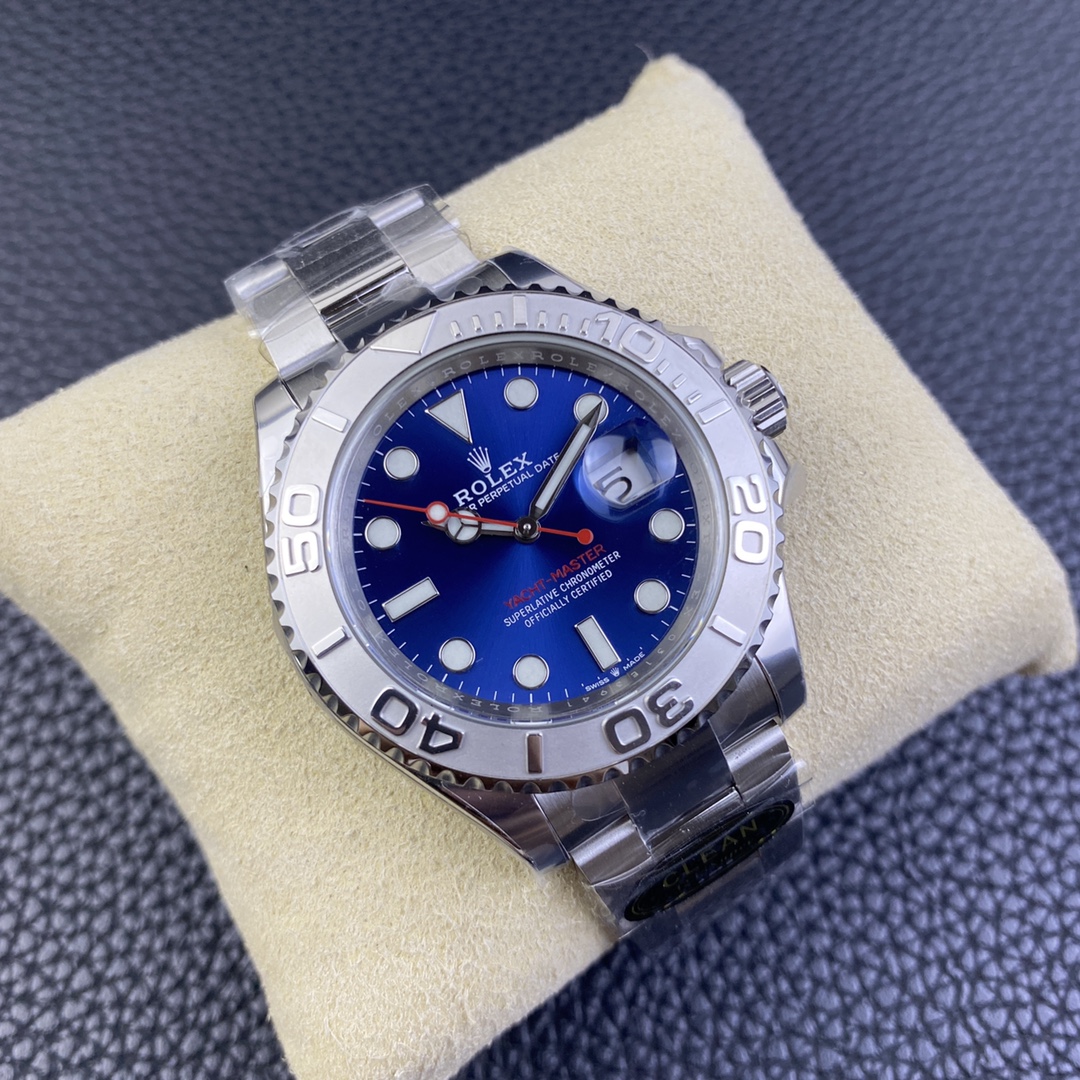 Rolex Yacht-Master 126622-0002 40mm Clean Factory 1:1 904L Blue Dial with Red Second Hand SS on Oyster Steel SA3235 Movement - Image 3