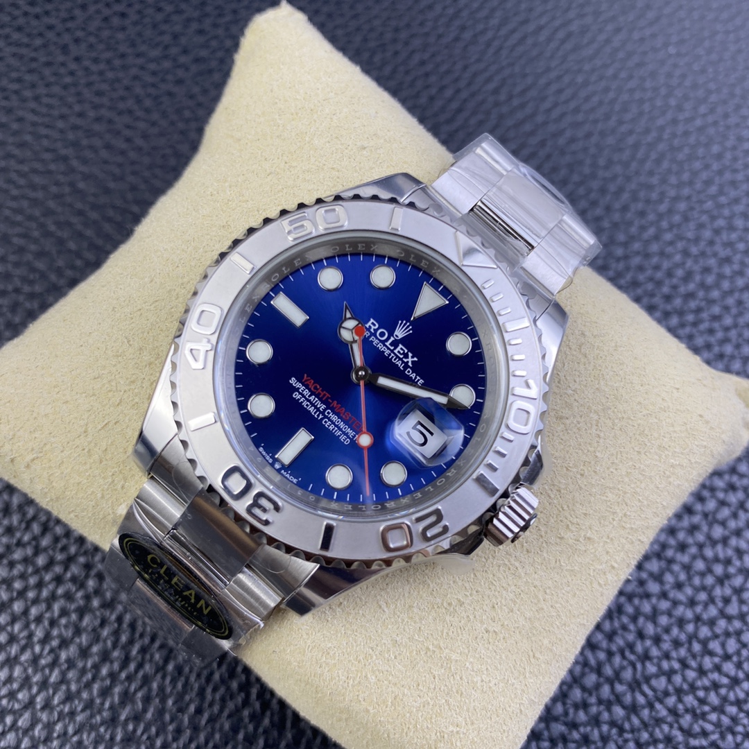 Rolex Yacht-Master 126622-0002 40mm Clean Factory 1:1 904L Blue Dial with Red Second Hand SS on Oyster Steel SA3235 Movement - Image 4