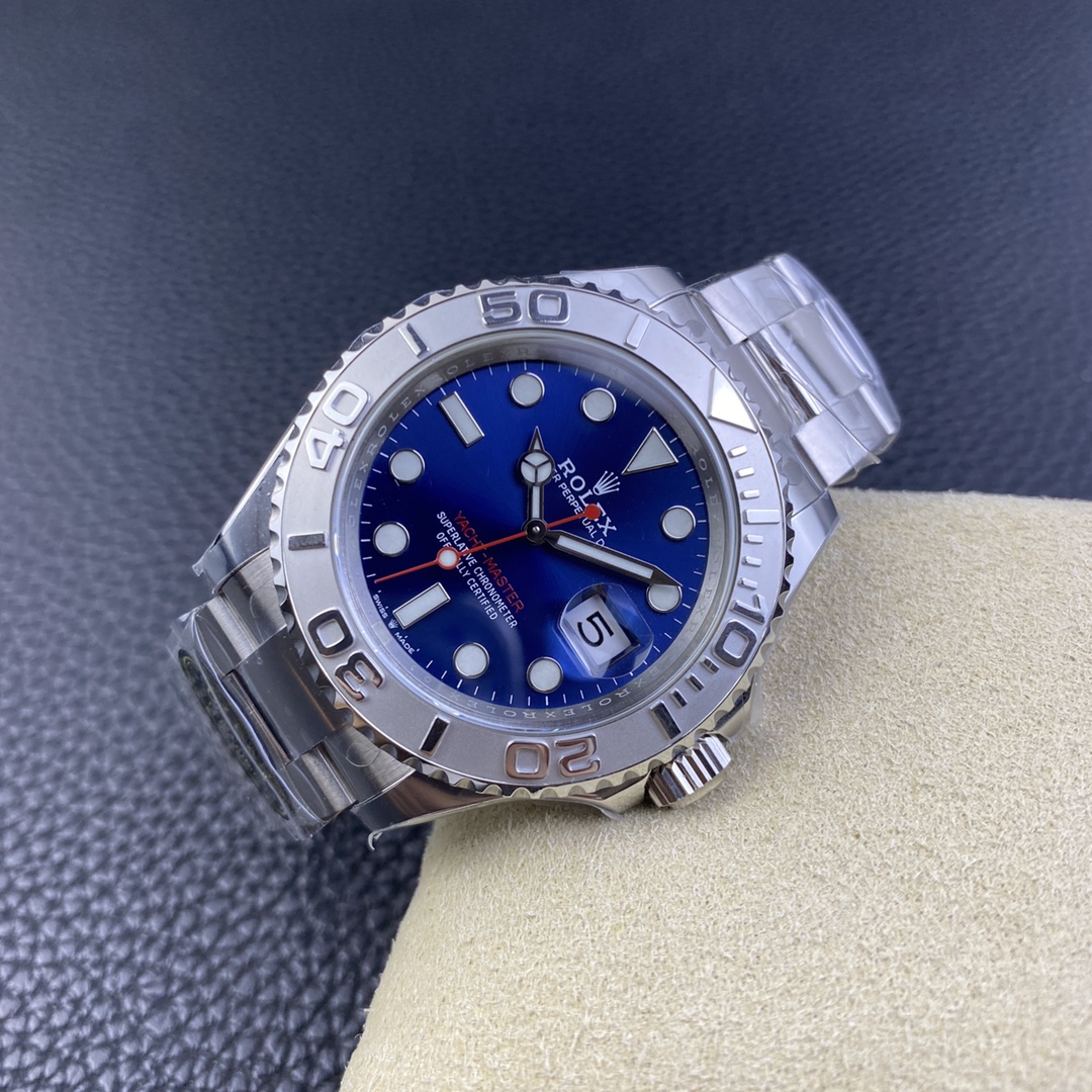 Rolex Yacht-Master 126622-0002 40mm Clean Factory 1:1 904L Blue Dial with Red Second Hand SS on Oyster Steel SA3235 Movement - Image 5