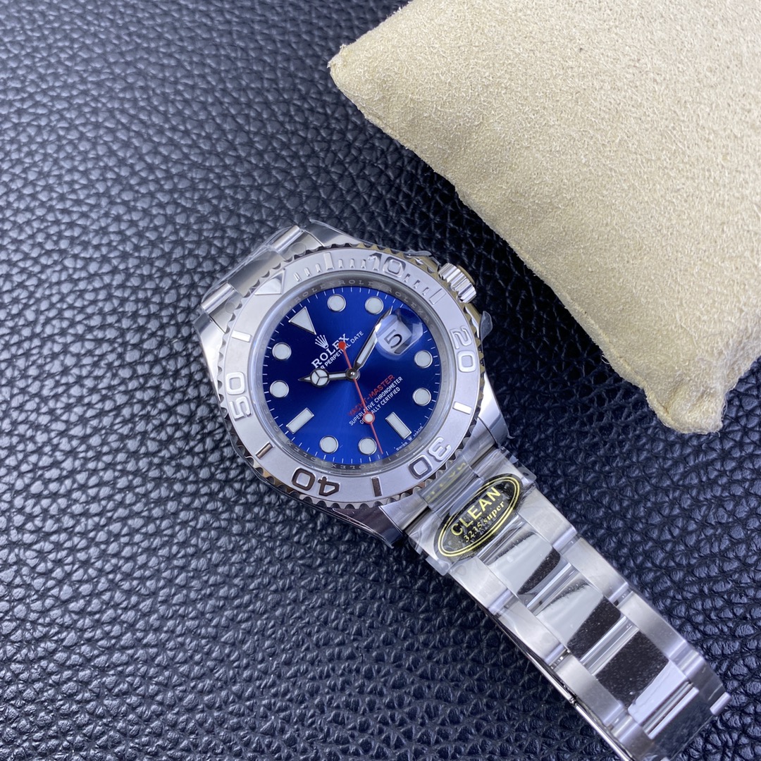 Rolex Yacht-Master 126622-0002 40mm Clean Factory 1:1 904L Blue Dial with Red Second Hand SS on Oyster Steel SA3235 Movement - Image 10