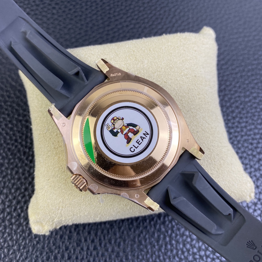 Rolex Yacht-Master 126655-0002 40mm Clean Factory 1:1 904L Rose Gold Case Black Dial 3D Black Ceramic Bezel on Black Oysterflex Strap SA3235 Movement - Image 8