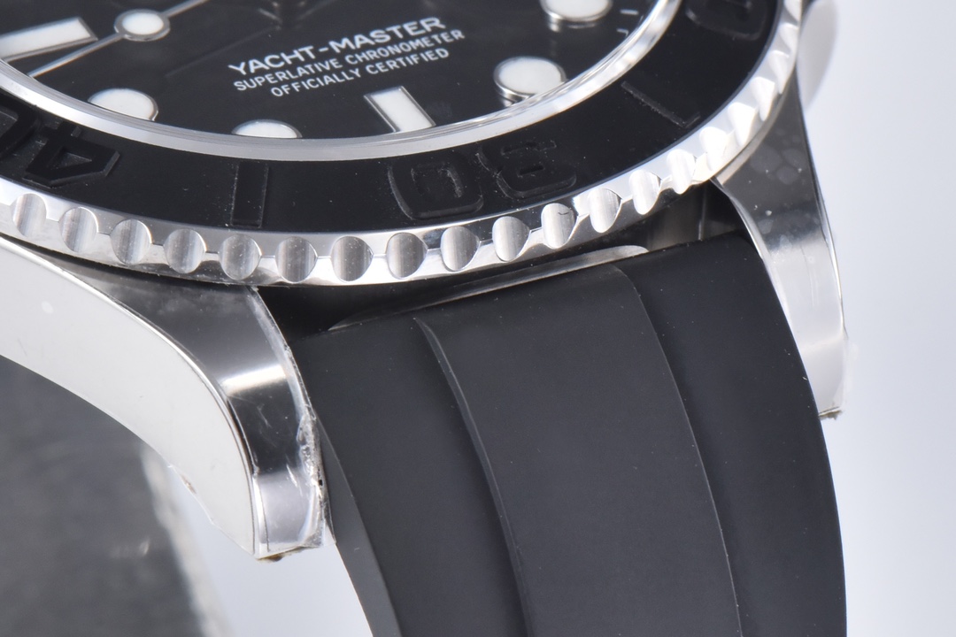 Rolex Yacht-Master 226659-0002 42mm Clean Factory 1:1 904L Black Dial 3D Black Ceramic Bezel on Black Oysterflex Strap SA3235 Movement - Image 2