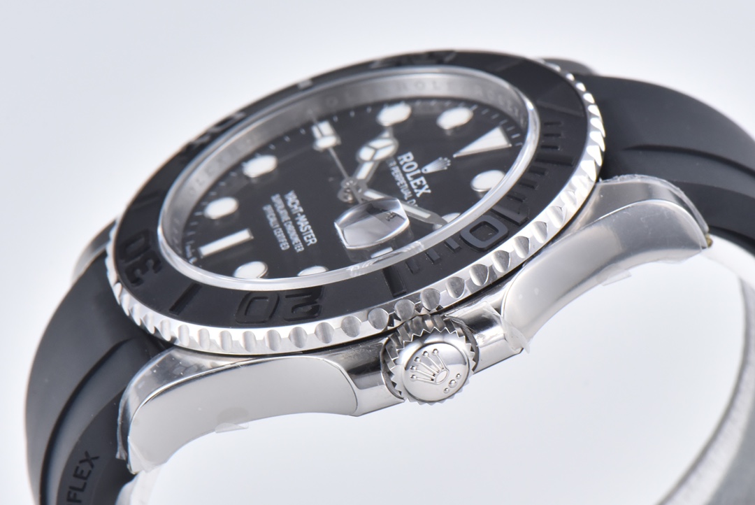 Rolex Yacht-Master 226659-0002 42mm Clean Factory 1:1 904L Black Dial 3D Black Ceramic Bezel on Black Oysterflex Strap SA3235 Movement - Image 3