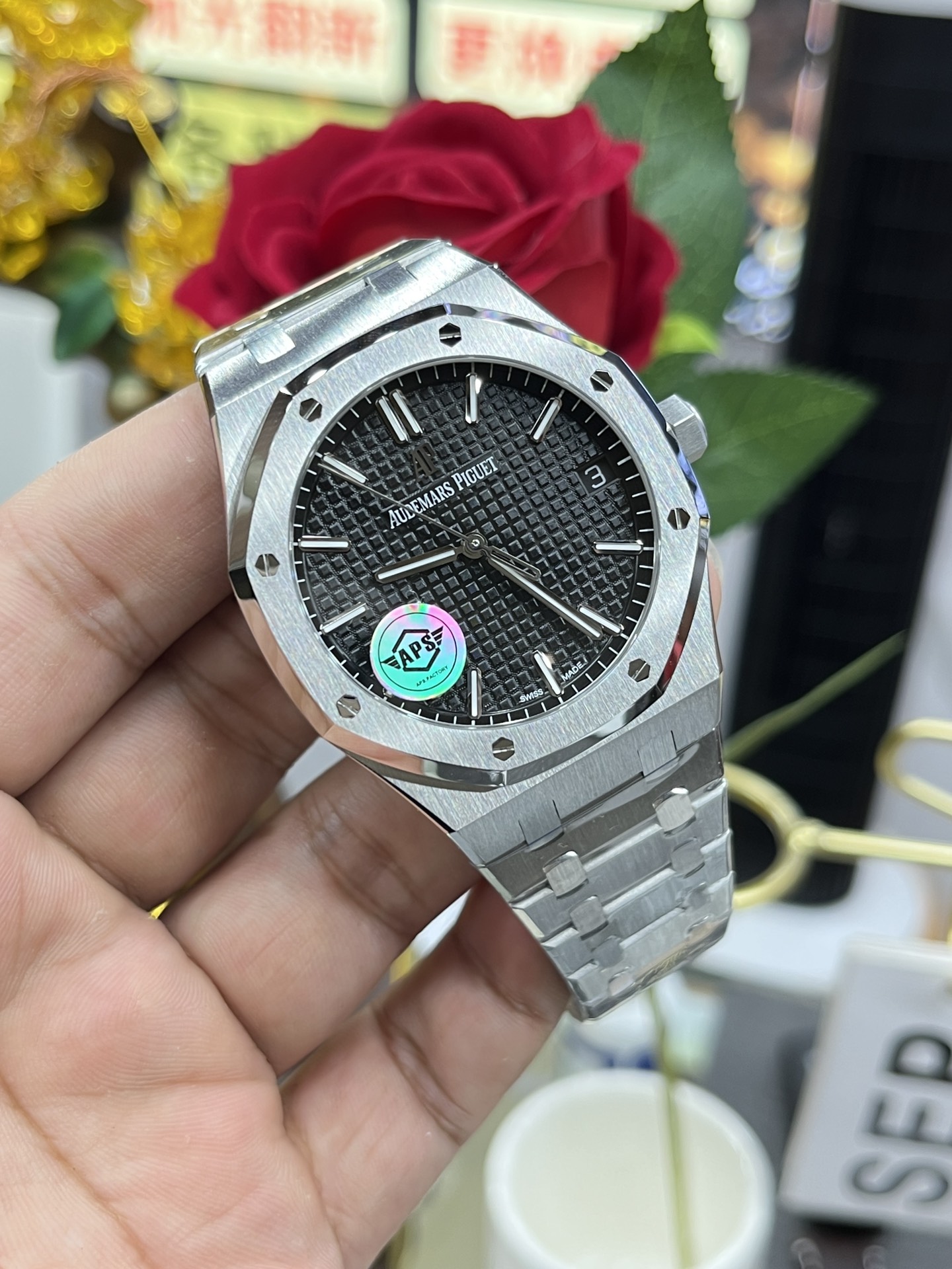 Royal Oak 41mm 15500 APS Factory Black Dial 4302 Movement - Image 8
